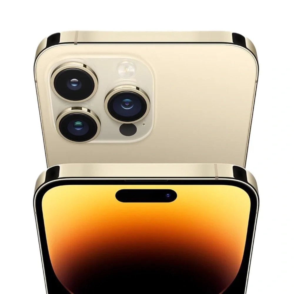 unlocked gold apple iphone 14 pro max + 2 new chargers | latest ios update